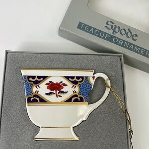 SPODE CHRISTMAS ORNAMENT TEACUP BONE CHINA